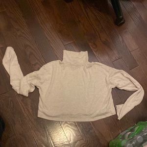 White cropped sweater